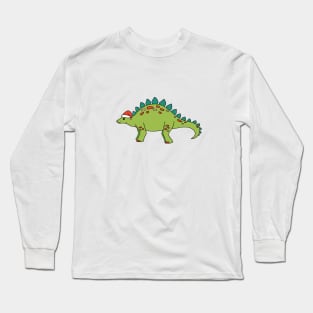 Stegosaurus Santa Long Sleeve T-Shirt